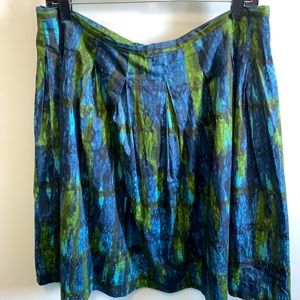 Talbots Blue/Green Midi Skirt